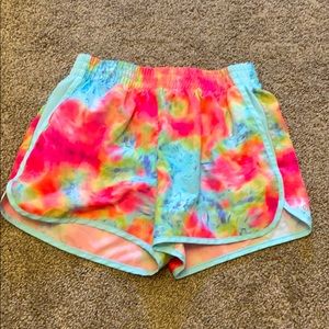 Tie-dye athletic shorts